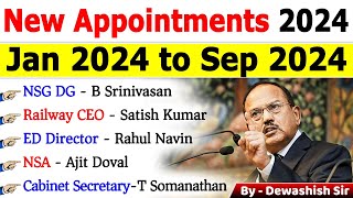 Appointment 2024 Current Affairs  Who Is Who 2024 Current Affairs  Important Appointments 2024 [upl. by Laenaj]