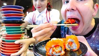 100 Sushi Challenge • Sushi Bar Conveyor Belt Buffet • MUKBANG [upl. by Esilram897]