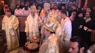 Serbian Patriarch Irineus chants with monks and People in ancient Orthodox Monastery [upl. by Sira]