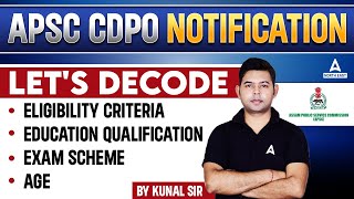 APSC New Notification 2023  APSC CDPO Eligibility Exam Pattern Syllabus Complete Details [upl. by Ahtilat]