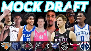 2024 NBA Mock Draft FULL FIRST ROUND MOCK DRAFT I End of Season NBA Mock Draft Utility Sports [upl. by Hsirehc]