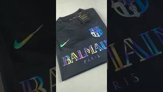 Barcelona black reflective version soccer shirt 20242025 feimingjerseycom football soccer [upl. by Eiser]