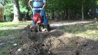 HOW TO USE A ROTOTILLER TO DIG A DRAIN DITCH by quotHotrodquot Ronnie Miller [upl. by Cheyney]