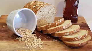 SOFT HONEY OATMEAL BREAD  EASY BREAD MAKING [upl. by Ane42]