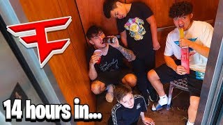 LAST TO LEAVE FAZE HOUSE ELEVATOR WINS 10000 FT FAZE JARVIS FAZE H1GHSKY1 amp FAZE KAY [upl. by Tnecnev]