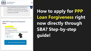 PPP Loan Forgiveness step by step guide how to apply through SBA direct portal  Womply Blue Acorn [upl. by Anneirb]