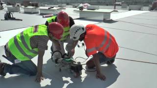 Single Ply Membrane Welding with the LEISTER UNIROOF [upl. by Alletneuq]