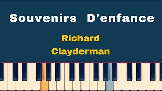 Richard Clayderman  Souvenirs Denfance  Easy Piano Tutorial With Sheet [upl. by Pol]