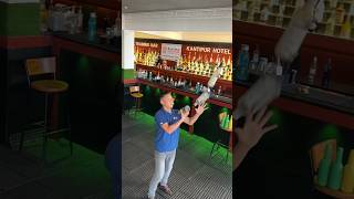 Bartender skills 3 bottles pokhara nepal bartender pokhara nepal shorts nepali youtubeshorts [upl. by Calore16]