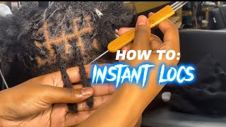 HOW TO INSTANT LOCS  using crotchet needle  interlock method DETAILED amp EASY [upl. by Ttenaej]