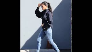 Kourtney Kardashian In High Heeled Black Ankle Booties  Ankle High Heel Boots [upl. by Doretta]