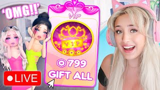 GIFTING VIP In Roblox Dress To Impress 🔴 LIVE [upl. by Arahas534]