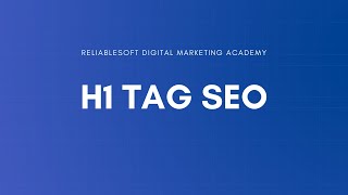 H1 Tag SEO Best Practices [upl. by Eiramanel]