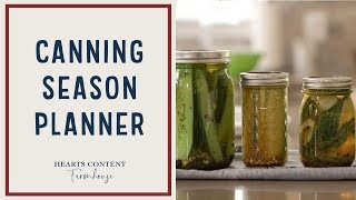 Canning Season Calendar and printable planner [upl. by Chuu420]