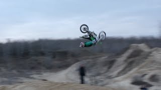 Dirtbike Backflip Crash  FMX [upl. by Brietta]