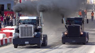 Insane Semi Drag Racing MADNESS Over The Top Diesel Showdown 2022 Bobtail Onaway Michigan [upl. by Kelson]