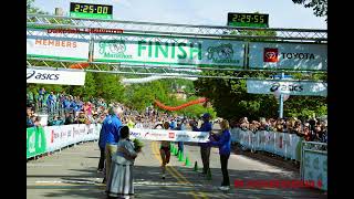 Dakotah Lindwurm USA wins 2022 Grandmas Marathon Elite womens finish [upl. by Arorua598]