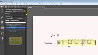 TOMs GUITAR  CORNERTutorials  Guitar Pro 6  Drums Part 01 german [upl. by Suu]