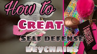 How to make self defense keychains TouchedByKeziah [upl. by Namia]