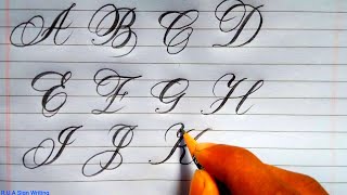 How to Write in Calligraphy Letters  Calligraphy Alphabets [upl. by Hutchings]