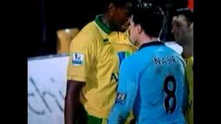 Nasri Red Card  Norwich vs Manchester City [upl. by Ahsina]