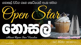 ඕපන් ස්ටාර් නොසල්Open Star NozzleStar NozzleStar Nozzle SinhalaCake Icing TipIcing Tips Sinhala [upl. by Aeslahc]