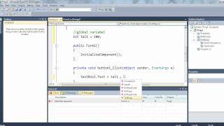 Programmering C Windows forms textbox del 2 global variabel och konverteringavi [upl. by Zadoc]