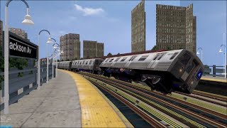 OpenBVE HD Troll NYC Subway 100 MPH Tilting R68s On The 5 Express Train White Plains Road [upl. by Farmelo]