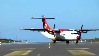 DAT ATR42 landing at Stord Airport [upl. by Nicks901]