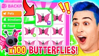 Trading 100 BUTTERFLIES In The NEW Adopt Me UPDATE  Adopt Me Trading And BUTTERFLY UPDATE [upl. by Gracie]