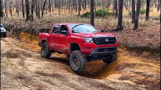 LIFTED NISSAN FRONTIER ON 35s STRUGGLES OFFROAD [upl. by Allyce302]