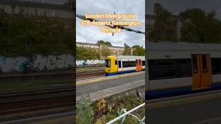 London Overground 378 departs Kensington Olympia london train uk overground railway [upl. by Anauqal972]