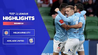 Melbourne City vs Adelaide United highlights  Round 14 202324 season [upl. by Bartko]