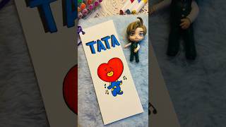 BT21 TATA Teayung Persona BTS V drawing colouring bookmark idea doodle satisfying shorts [upl. by Jaela]