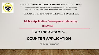 Counter Application  Mobile Application Development Lab 5 [upl. by Cleasta]