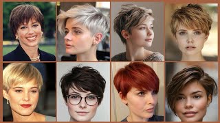 Very percious pixie short Haircut with curtains bang out for younger age women2024 [upl. by Eilsehc]