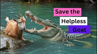 🐊 Crocodiles Hunt a Helpless Goat A Wild Encounter 😱🐐 [upl. by Nodnar443]