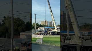 Truck carrying wind turbine crash scene crash car bad shorts scary [upl. by Dlarej91]