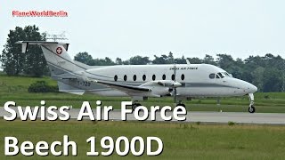 ILA 2016 Swiss Air Force Beech 1900D takeoff from Berlin Airport [upl. by Abrams]