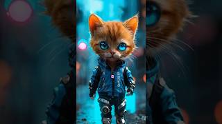 Part 9 🎨 Gatito en 6 estilos visuales 🌈 AIArt shorts shortvideo [upl. by Gerita]