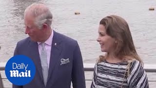 Princess Haya Bint Al Hussein of Jordan visits the Maiden yacht [upl. by Nimsay]