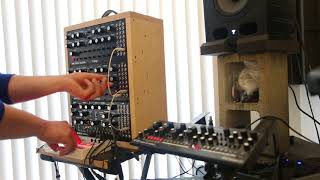 quotArmy Of Mequot Bjork Cover Moog Mother 32  Moog DFAM x 2  Korg Volca Sample Demo [upl. by Llyrehc879]