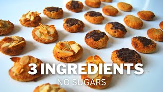 3 INGREDIENT VEGAN COOKIES  Easy Vegan Biscuits without sugar [upl. by Roselia809]