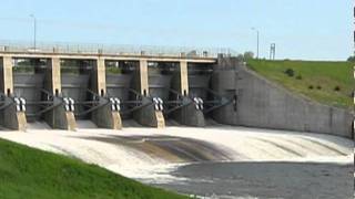 Time lapse opening of the Big Bend Dam Spillway  SDPB [upl. by Enomed212]