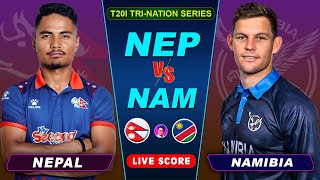 NEPAL VS NAMIBIA CRICKET MATCH  T20I Triseries  NEP vs NAM  Live Score amp Commentary Only [upl. by Sihtnyc339]