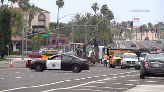 Sinkhole BackUps Traffic on PCH  Long Beach 43019 [upl. by Imogen]