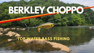 Bass Fishing The Chattahoochee River Berkley Choppo Aka Wopper Plopper bassfishing berkleylure [upl. by Avehs]