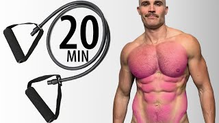 RESISTANCE BAND CHEST AND AB WORKOUT [upl. by Aikenahs906]