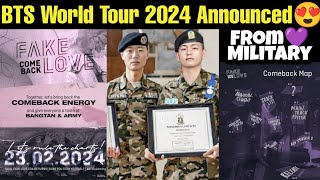 BTS World Tour Announced from Military 💜 BTS 2024 Military 😍 bts worldtour military [upl. by Veriee370]