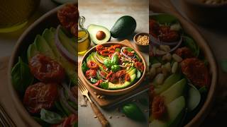 Avocado and Sundried Tomato Salad  Mediterranean Diet Salad Recipe [upl. by Emirej]